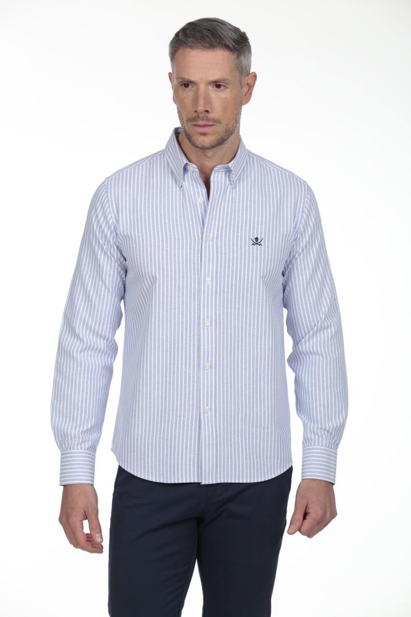 Camisa Oxford Hombre The Time Of Bocha RV1OXF Celeste