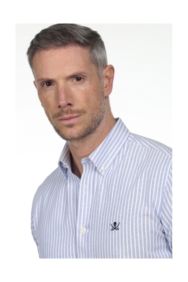 Camisa Oxford Hombre The Time Of Bocha RV1OXF Celeste