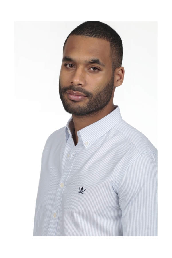 Camisa Oxford Hombre The Time Of Bocha RV1OXF Celeste