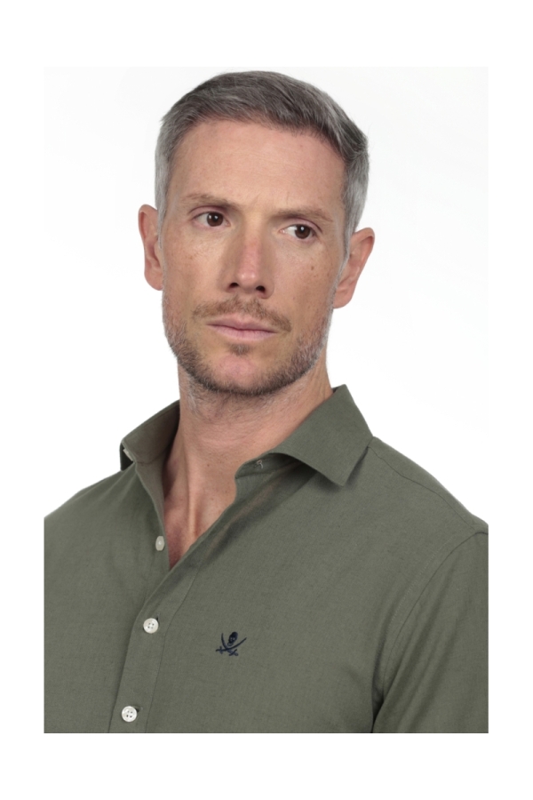 Camisa Lino Polera Hombre The Time Of Bocha RV1POL Verde