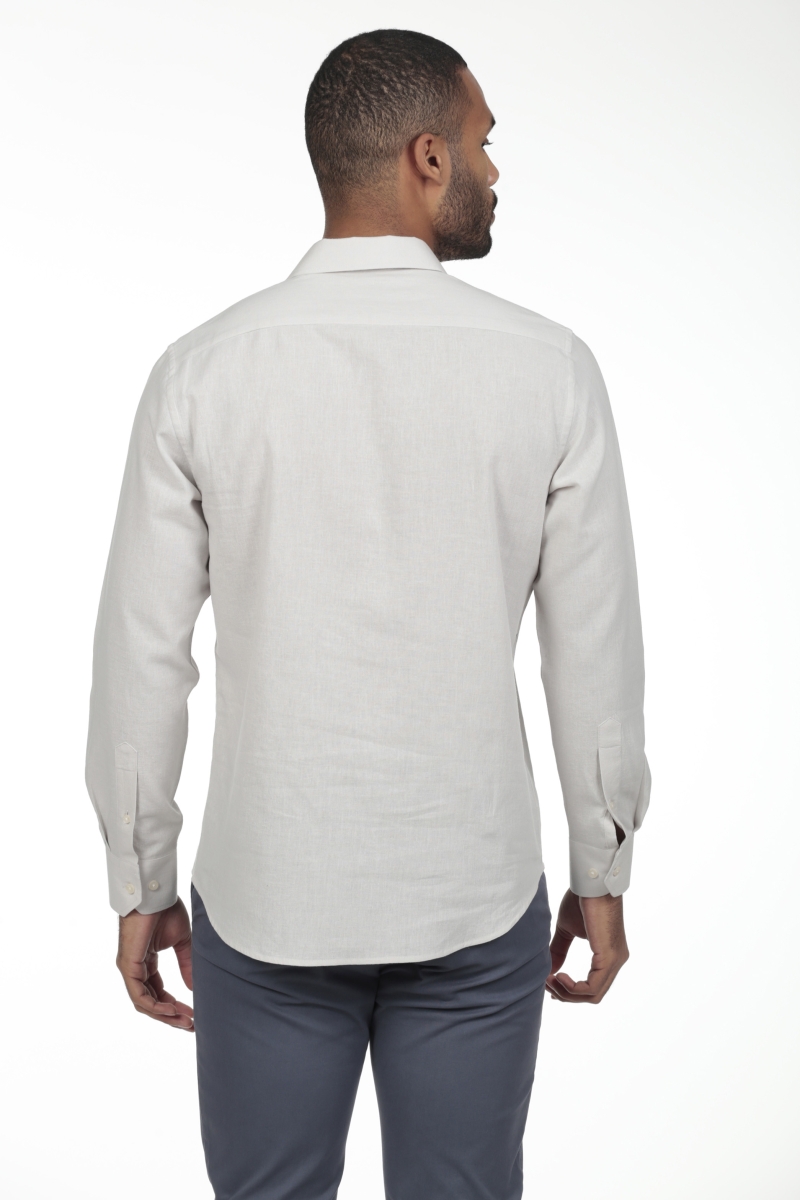 Camisa Lino Polera Hombre The Time Of Bocha RV1POL Gris 2