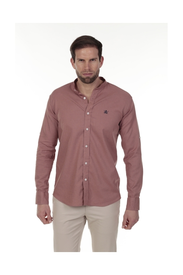 Camisa Lino Cuello Mao Hombre The Time Of Bocha RV1MAO Rosetta