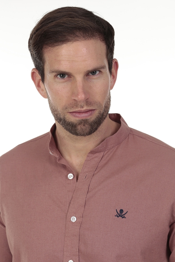 Camisa Lino Cuello Mao Hombre The Time Of Bocha RV1MAO Rosetta