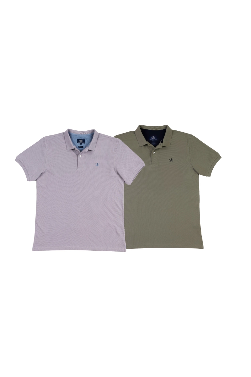 Pack 2 Polos Basicos Hombre The Time Of Bocha RV1PK.PL Malva-V.Shadow