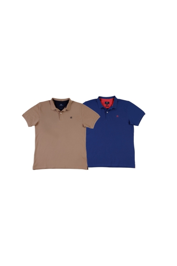 Pack 2 Polos Basicos Hombre The Time Of Bocha RV1PK.PL Arena-Indigo