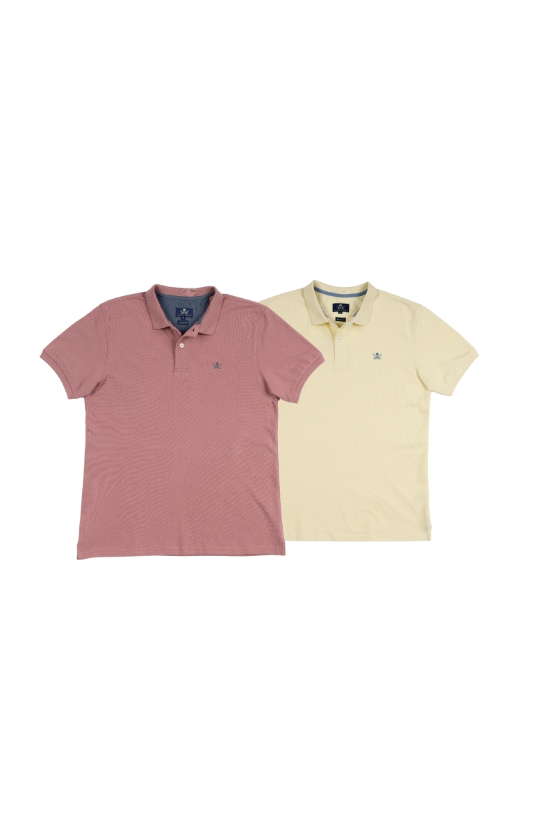 Pack 2 Polos Basicos Hombre The Time Of Bocha RV1PK.PL Maquilla-Amarillo