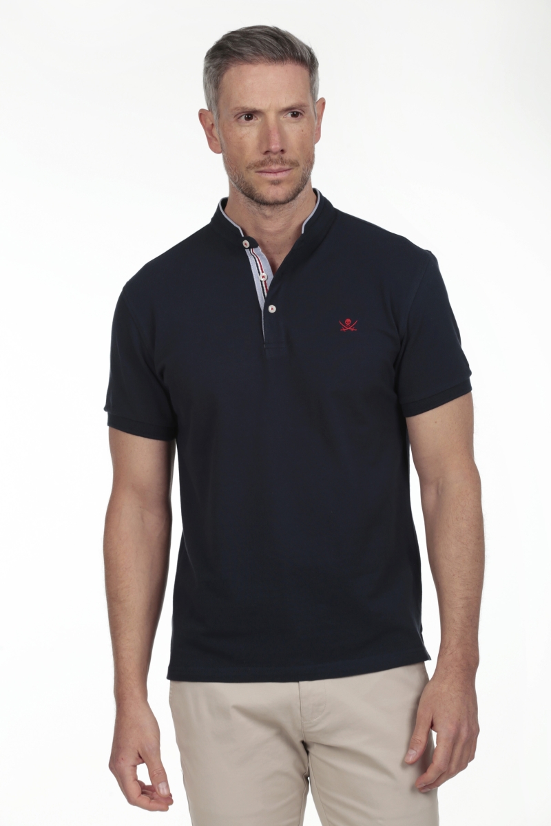 Pack 2 Polos Cuello Mao Hombre The Time Of Bocha RV1PK.PL Marino-Rosa 2