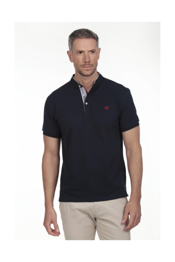 Pack 2 Polos Cuello Mao Hombre The Time Of Bocha RV1PK.PL Marino-Rosa