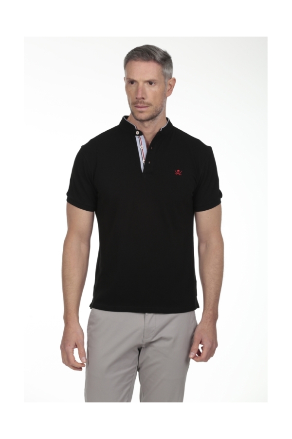 Pack 2 Polos Cuello Mao Hombre The Time Of Bocha RV1PK.PL Negro.V.Bot