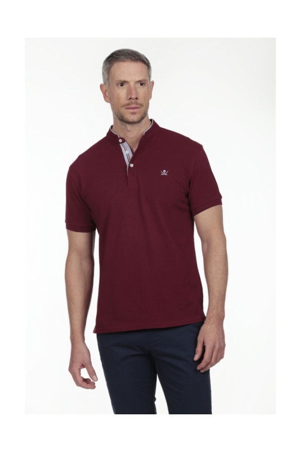 Pack 2 Polos Cuello Mao Hombre The Time Of Bocha RV1PK.PL Burdeos-Menta