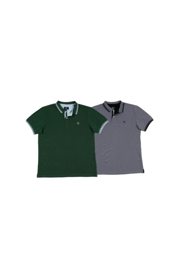 Pack 2  Polos Pirata Hombre The Time Of Bocha RV1PK.PL V.Bot-Gris