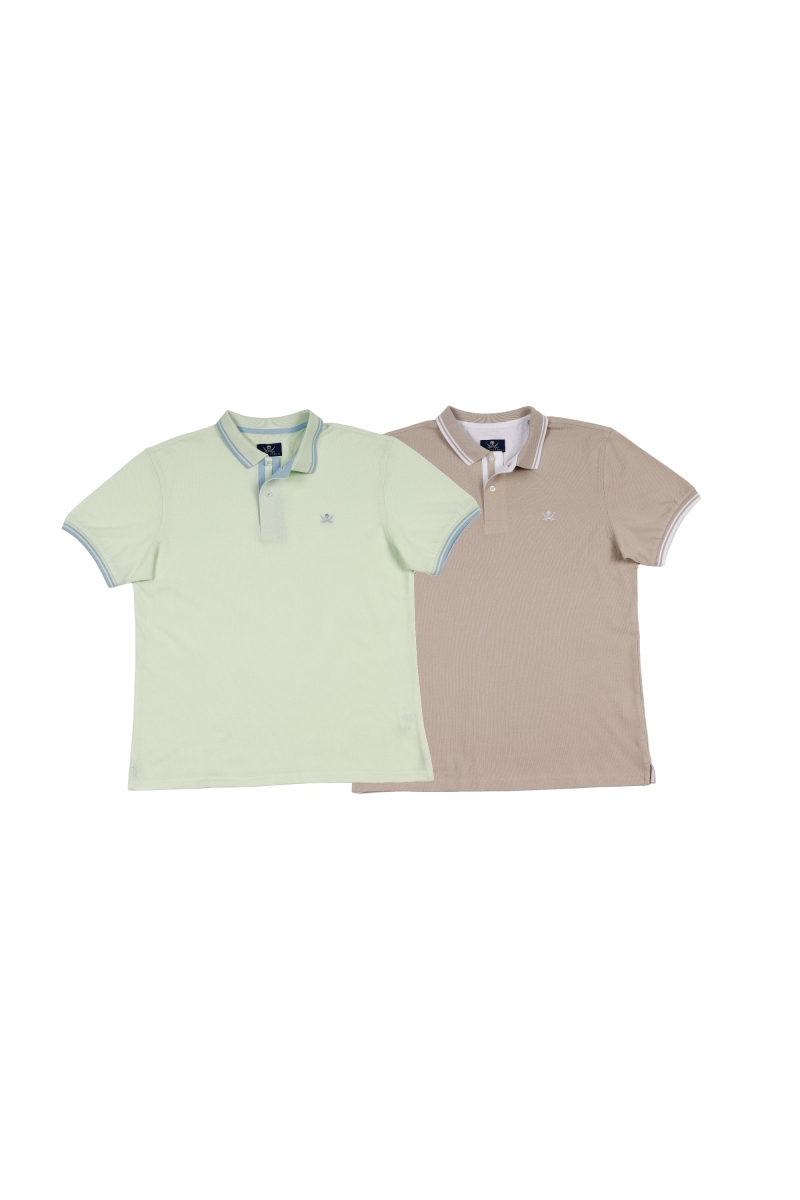 Pack 2  Polos Pirata Hombre The Time Of Bocha RV1PK.PL V.Manzan-Beige