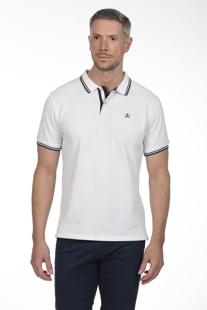 Pack 2  Polos Pirata Hombre The Time Of Bocha RV1PK.PL Blanco-Burdeos 2