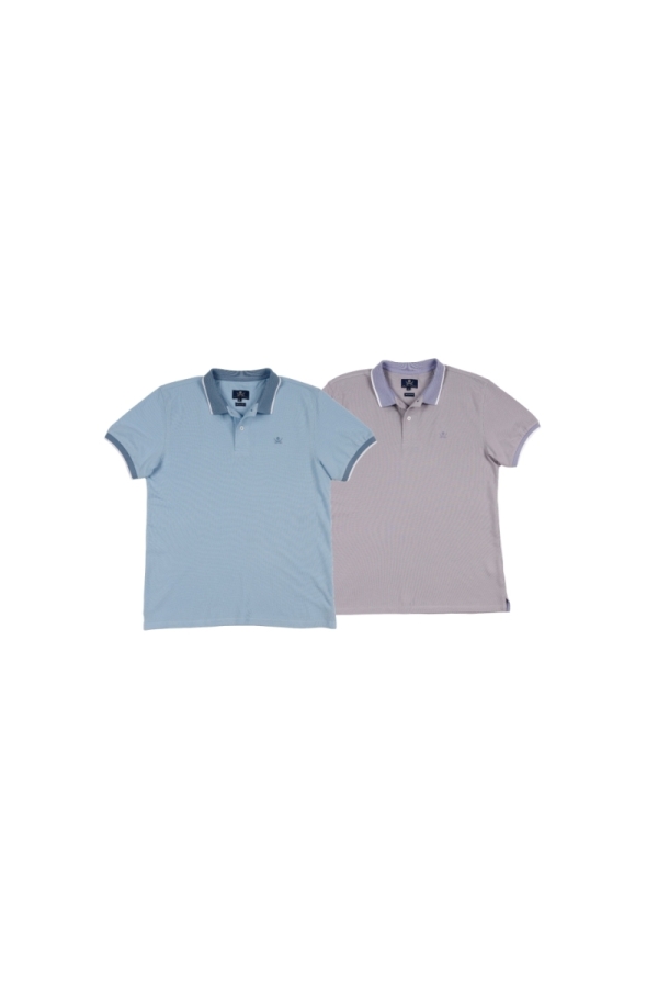 Pack 2  Polos Combi Hombre The Time Of Bocha RV1PK.PL Celeste-Malva