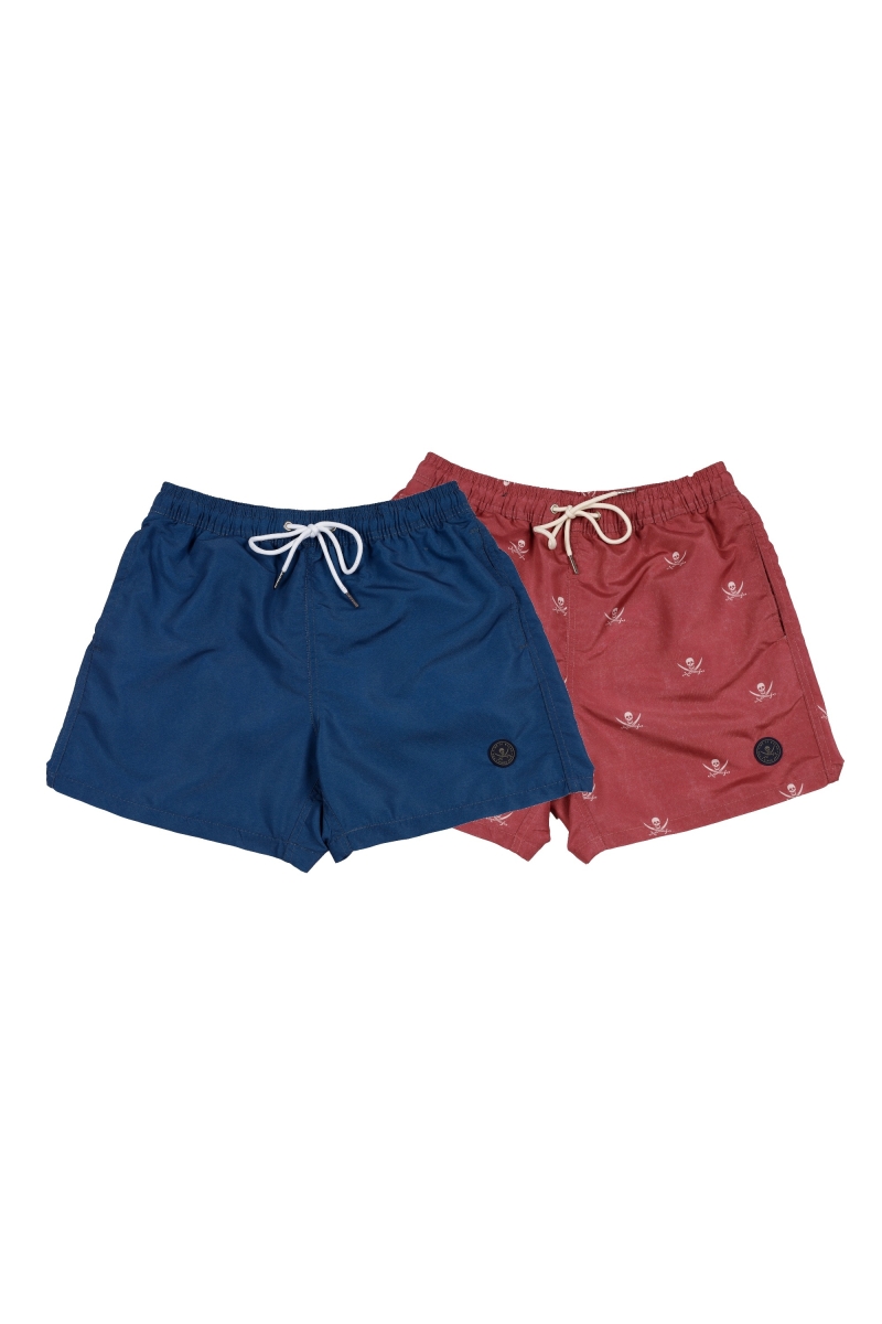 Pack 2  Bañadores Hombre The Time Of Bocha RV1PK.SP Denim-Rojo