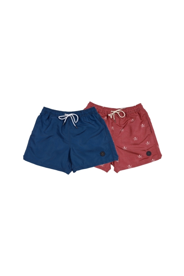 Pack 2  Bañadores Hombre The Time Of Bocha RV1PK.SP Denim-Rojo