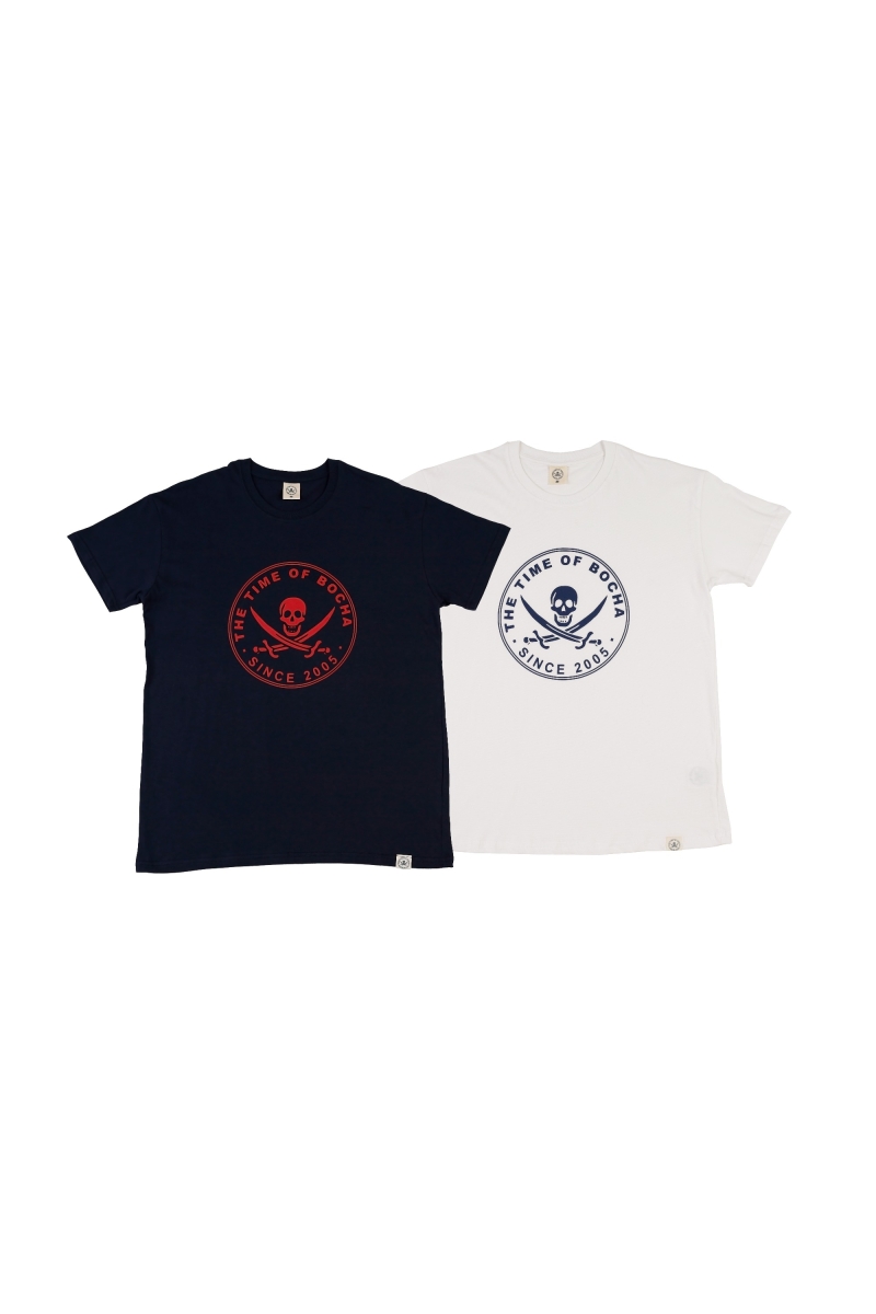 Pack 2  Camisetas Hombre The Time Of Bocha RV1PK.CM Marino-Blanco