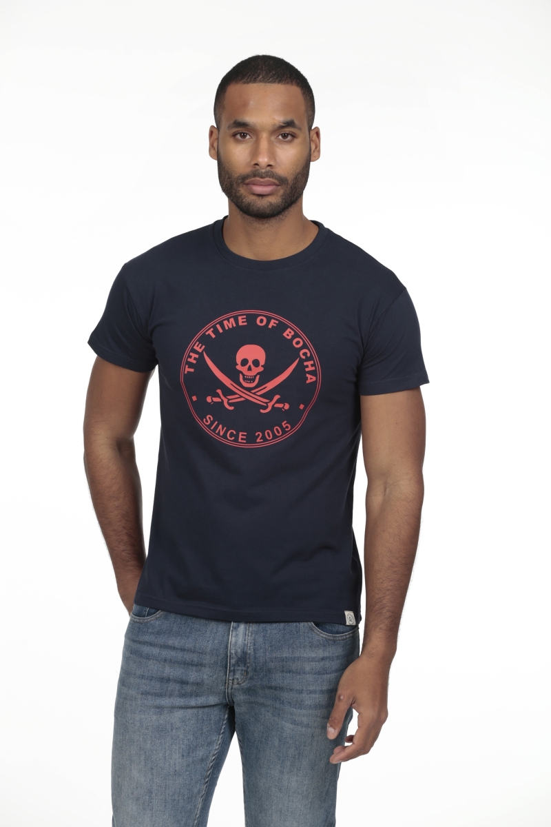 Pack 2  Camisetas Hombre The Time Of Bocha RV1PK.CM Marino-Blanco 2