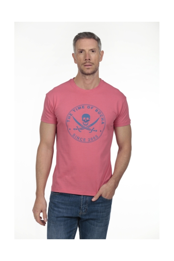 Pack 2  Camisetas Hombre The Time Of Bocha RV1PK.CM Coral-Azul.Jea