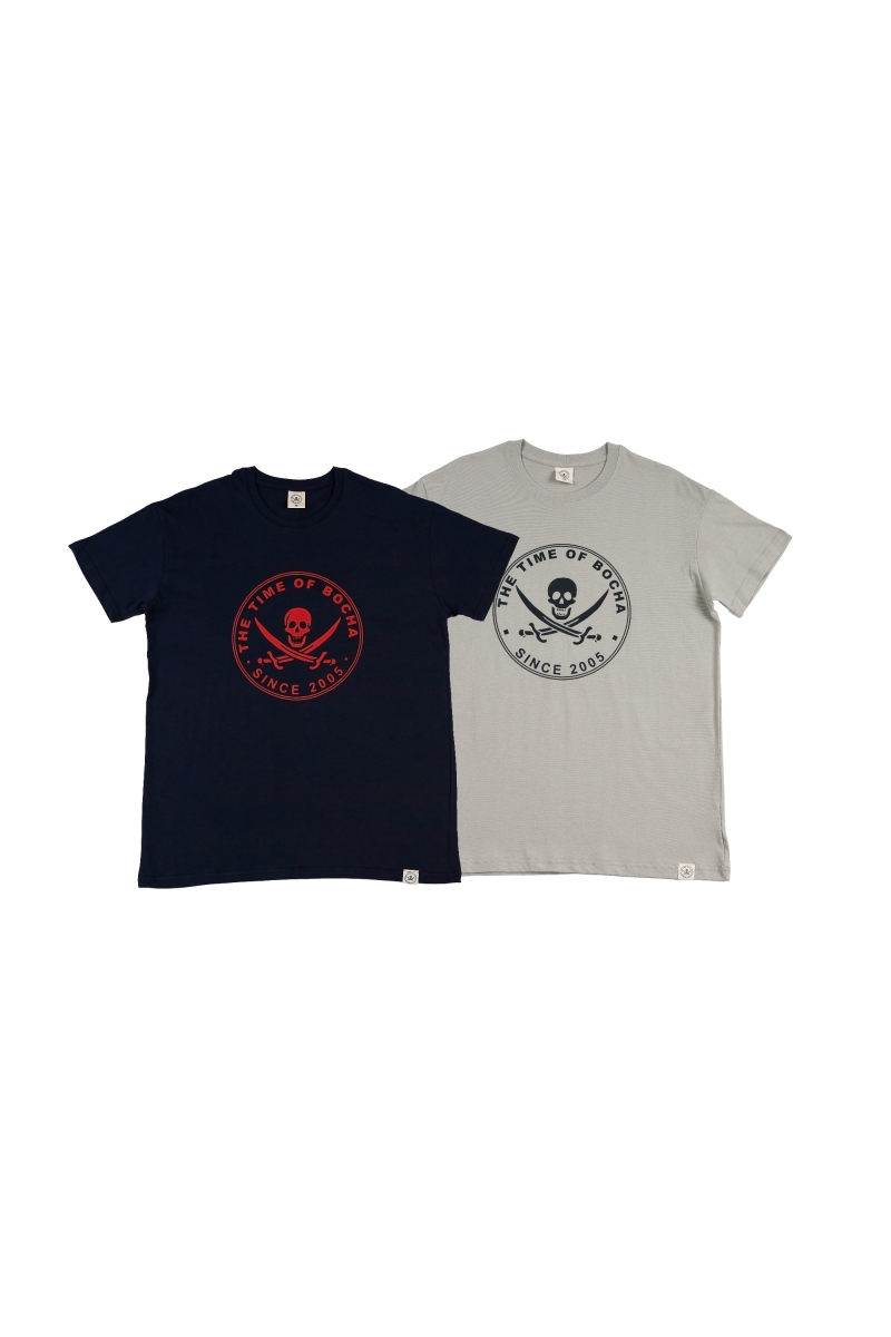 Pack 2 Camisetas Hombre The Time Of Bocha RV1PK.CM Marino-Gris