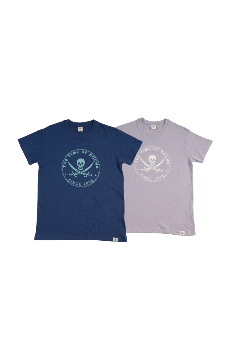 Pack 2 Camisetas Hombre The Time Of Bocha RV1PK.CM Denim-Malva