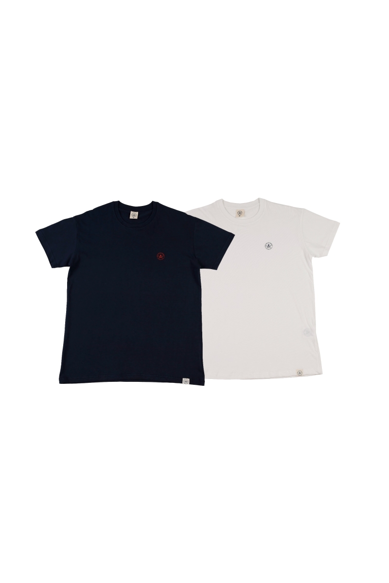 Pack 2  Camisetas Hombre The Time Of Bocha RV1PK.CM Marino-Blanco