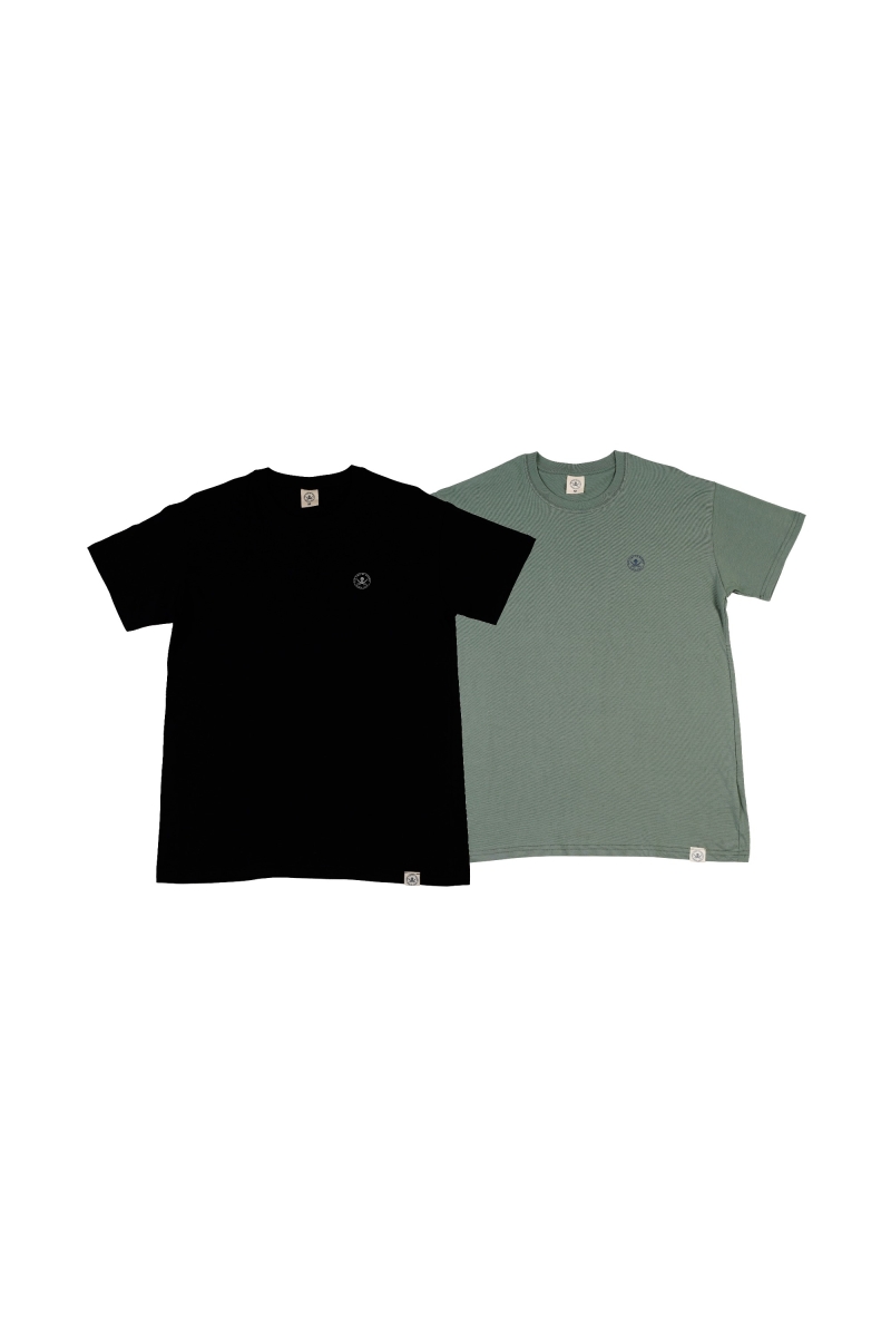 Pack 2  Camisetas Hombre The Time Of Bocha RV1PK.CM Negro-Verde