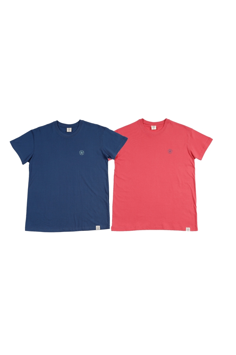 Pack 2  Camisetas Hombre The Time Of Bocha RV1PK.CM Denim-Coral