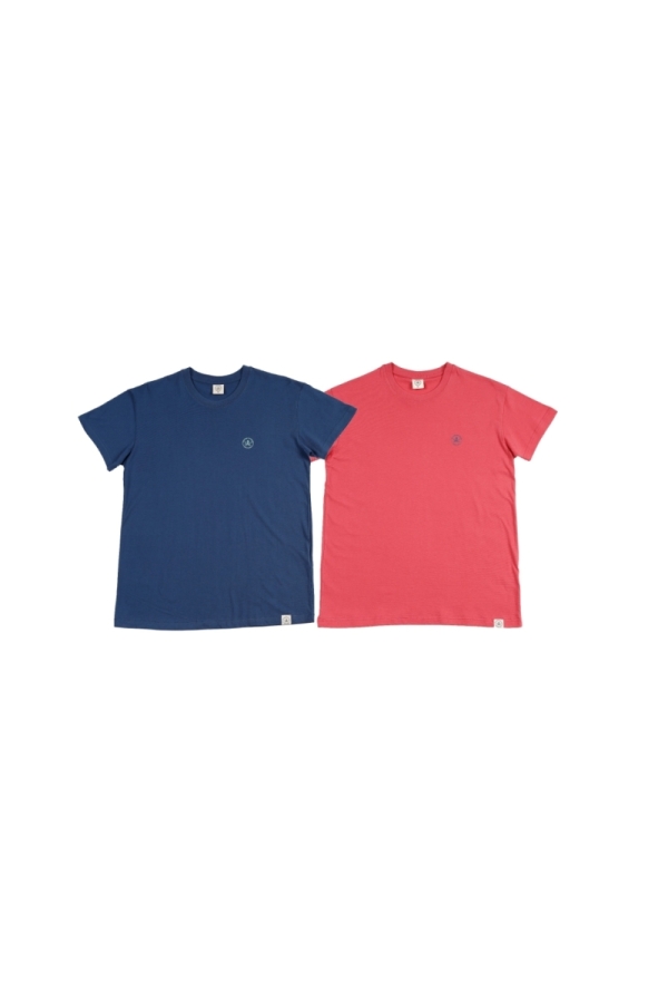 Pack 2  Camisetas Hombre The Time Of Bocha RV1PK.CM Denim-Coral