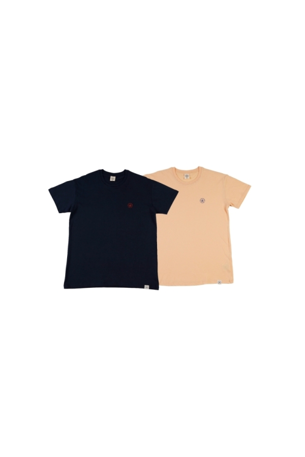 Pack 2  Camisetas Hombre The Time Of Bocha RV1PK.CM Marino-Apricot