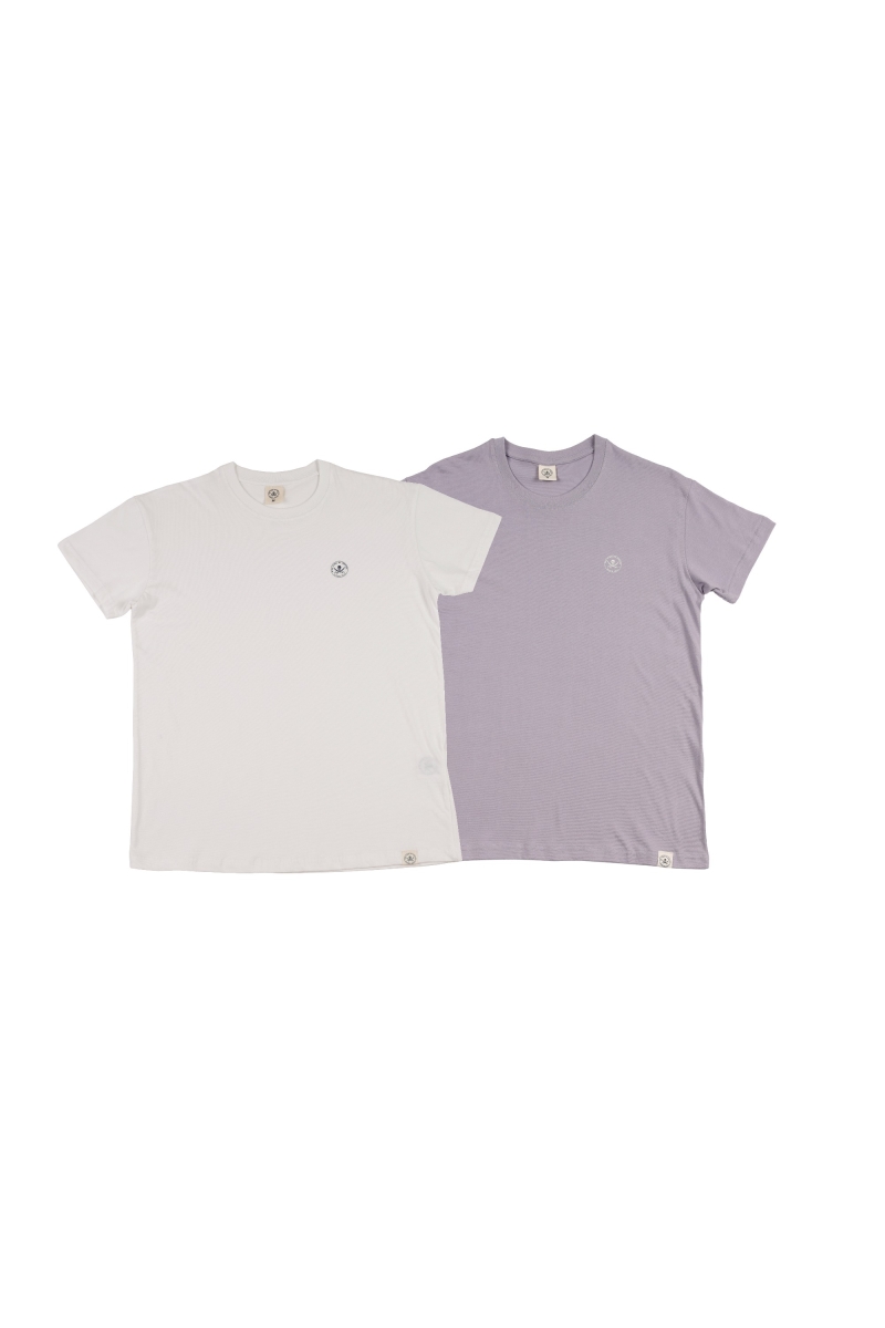 Pack 2  Camisetas Hombre The Time Of Bocha RV1PK.CM Blanco-Malva