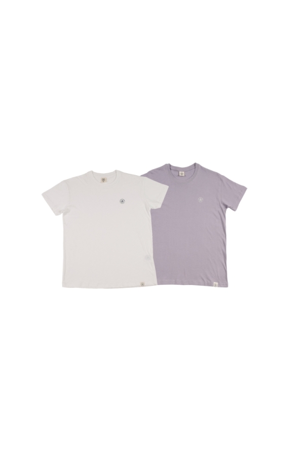 Pack 2  Camisetas Hombre The Time Of Bocha RV1PK.CM Blanco-Malva