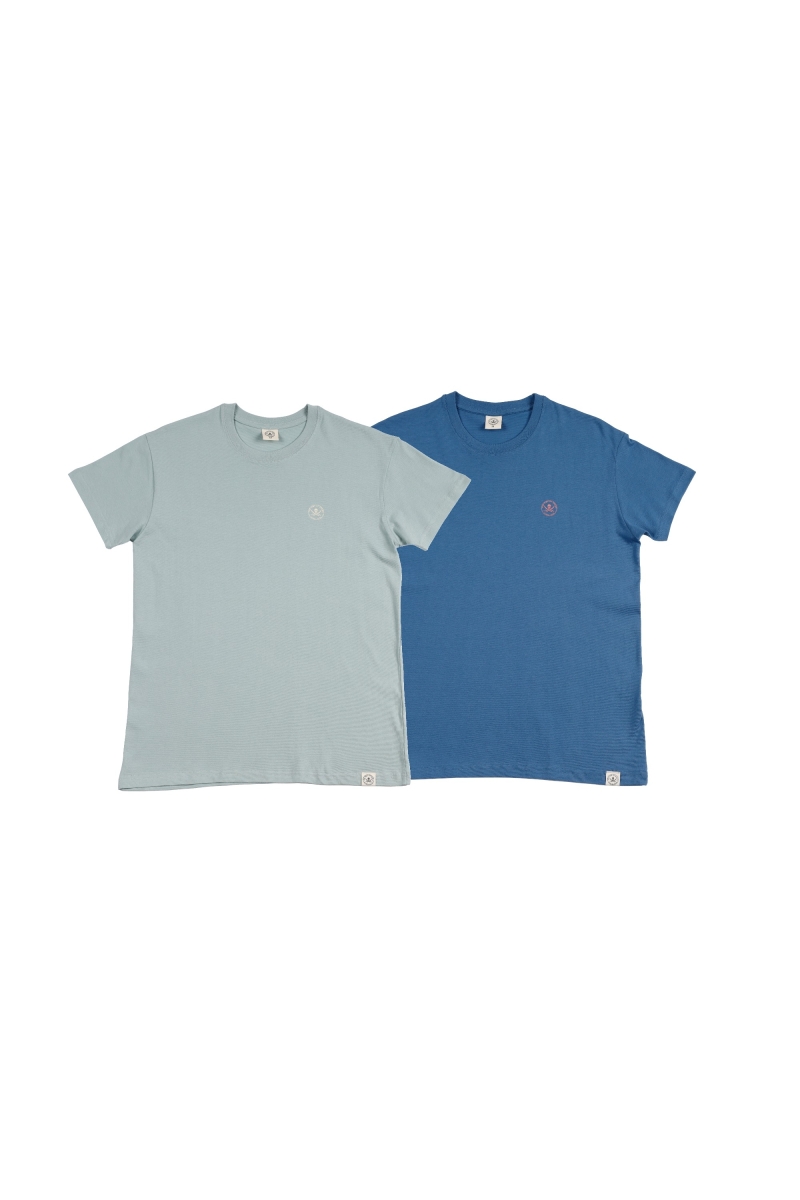 Pack 2  Camisetas Hombre The Time Of Bocha RV1PK.CM Aloe-Azul.Jea
