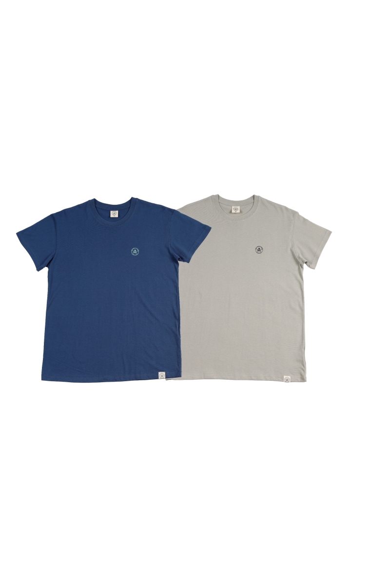 Pack 2  Camisetas Hombre The Time Of Bocha RV1PK.CM Denim-Gris