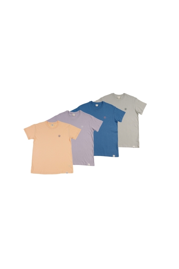 Pack 4 Camisetas Hombre The Time Of Bocha RV1PK.CM Apricot-Malva-Azul.Jea-Gris