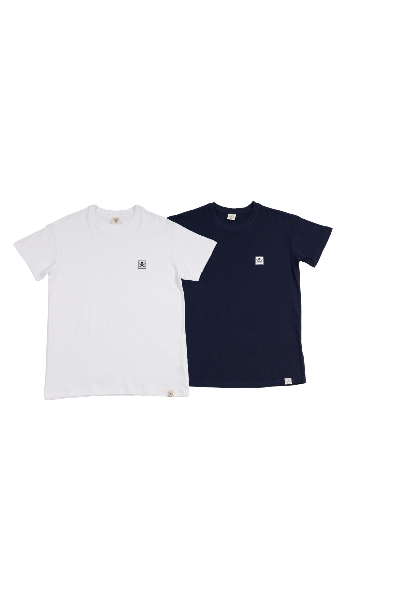 Pack 2  Camisetas Hombre The Time Of Bocha RV1PK.CM Blanco-Marino