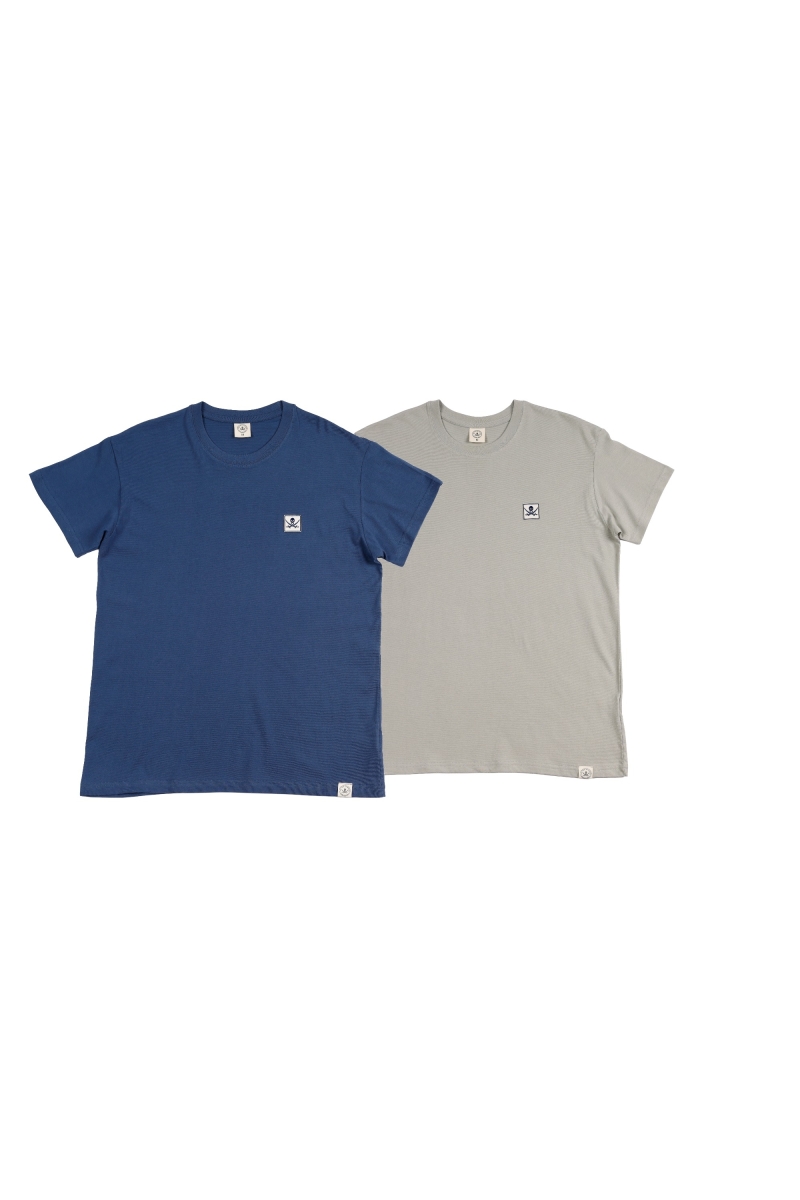 Pack 2  Camisetas Hombre The Time Of Bocha RV1PK.CM Denim-Gris