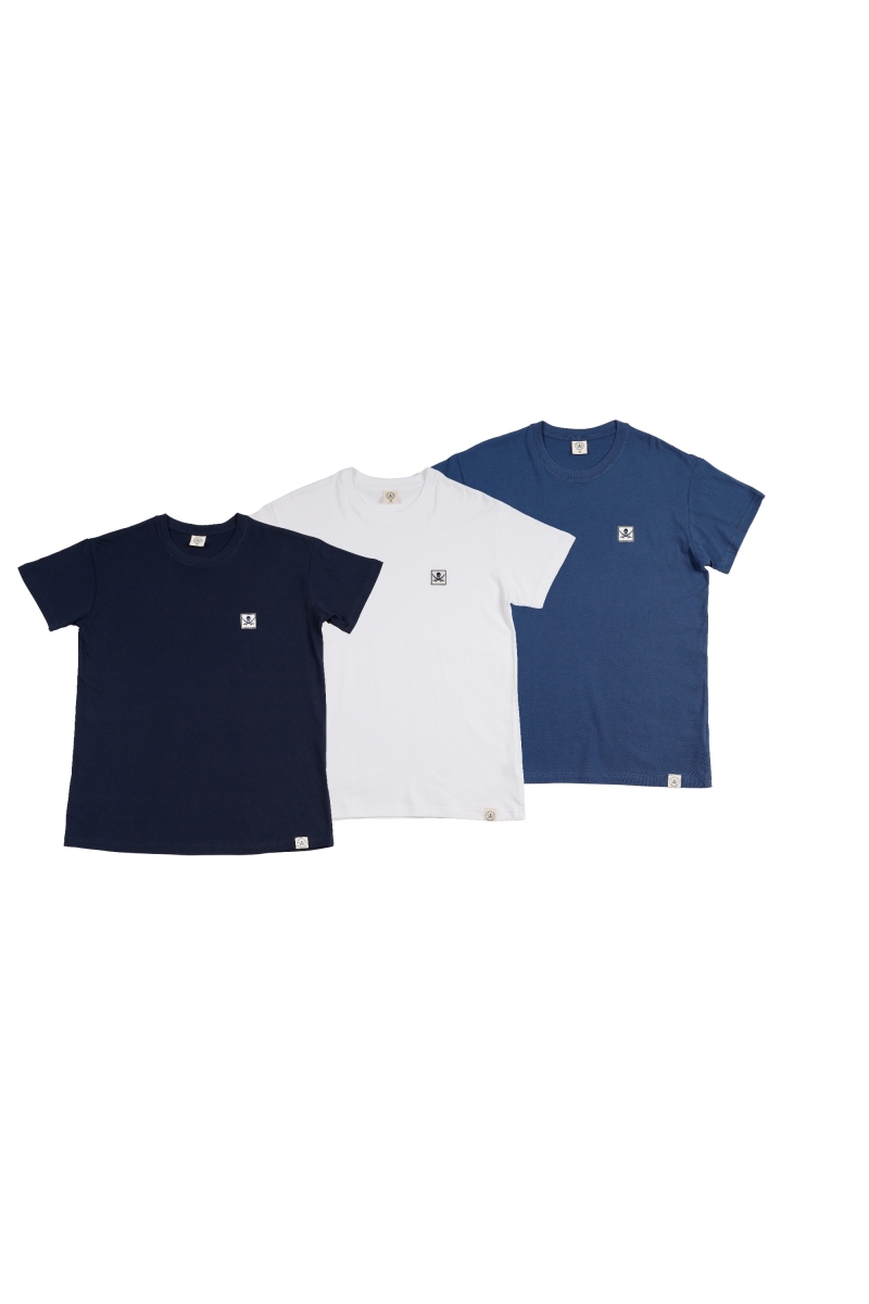 Pack 3 Camisetas Hombre The Time Of Bocha RV1PK.CM Marino-Blanco-Denim