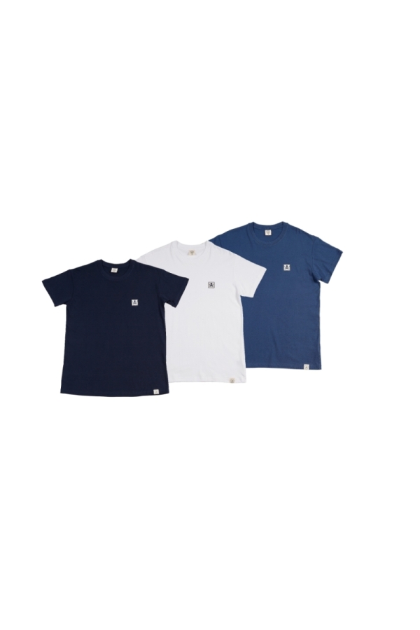 Pack 3 Camisetas Hombre The Time Of Bocha RV1PK.CM Marino-Blanco-Denim