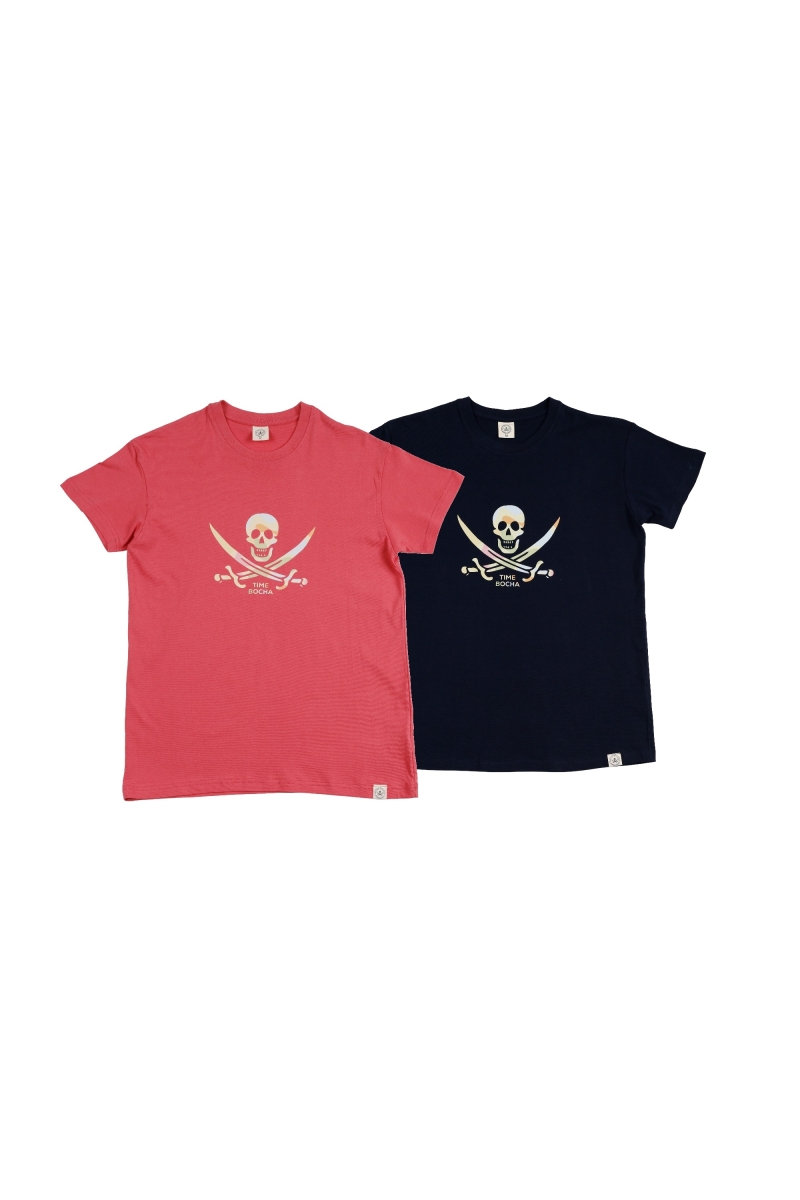 Pack 2  Camisetas Hombre The Time Of Bocha RV1PK.CM Coral-Marino