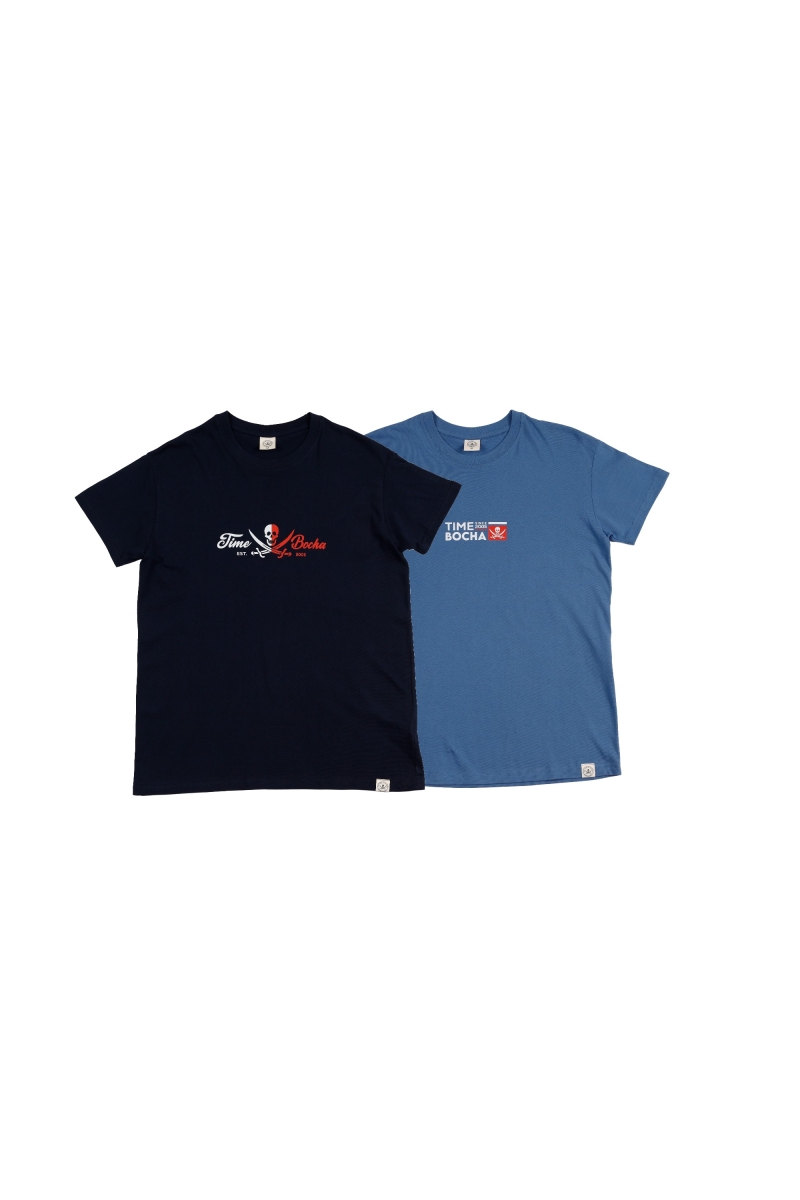 Pack 2  Camisetas Hombre The Time Of Bocha RV1PK.CM Marino-Azul.Jea