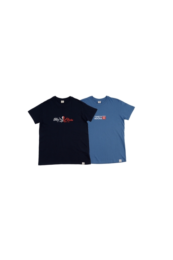 Pack 2  Camisetas Hombre The Time Of Bocha RV1PK.CM Marino-Azul.Jea