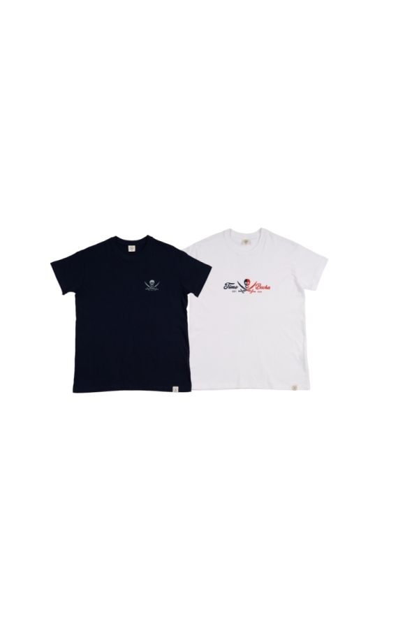 Pack 2  Camisetas Hombre The Time Of Bocha RV1PK.CM Marino-Blanco