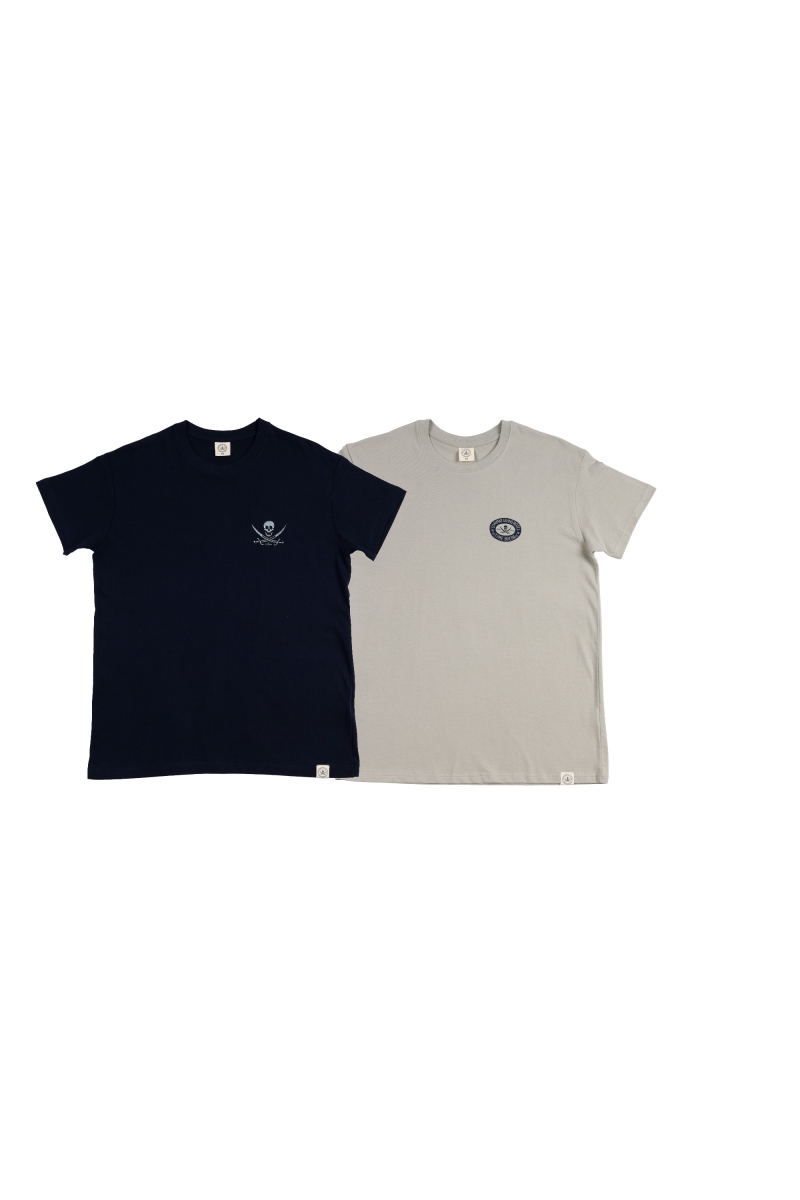 Pack 2  Camisetas Hombre The Time Of Bocha RV1PK.CM Marino-Gris