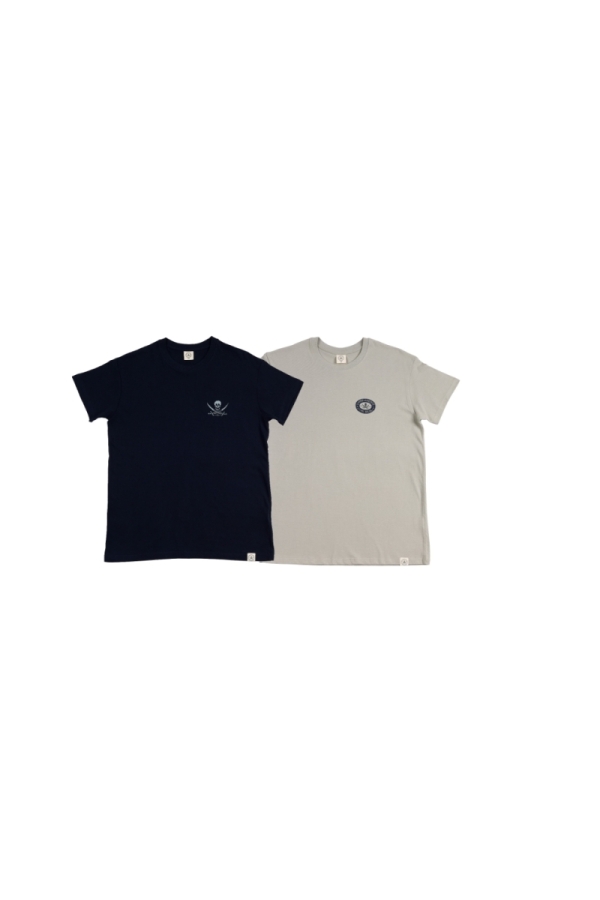 Pack 2  Camisetas Hombre The Time Of Bocha RV1PK.CM Marino-Gris