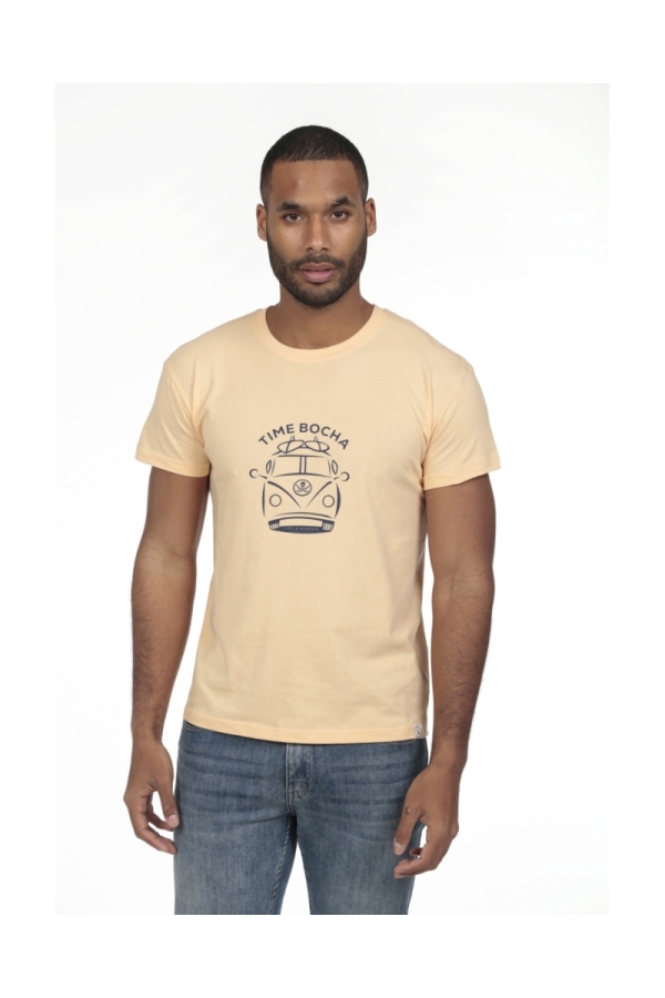 Pack 2  Camisetas Hombre The Time Of Bocha RV1PK.CM Apricot-Blanco
