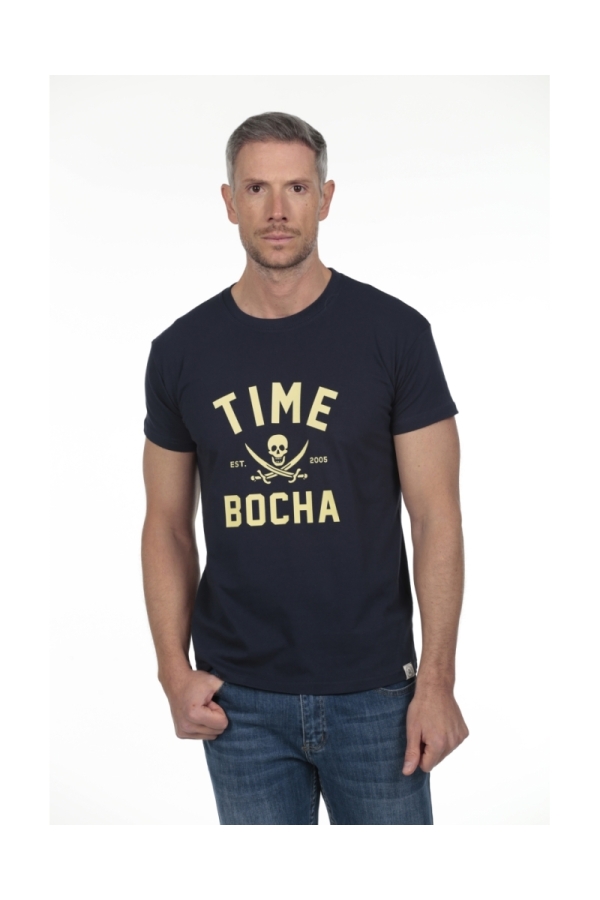 Pack 2  Camisetas Hombre The Time Of Bocha RV1PK.CM Marino-Blanco