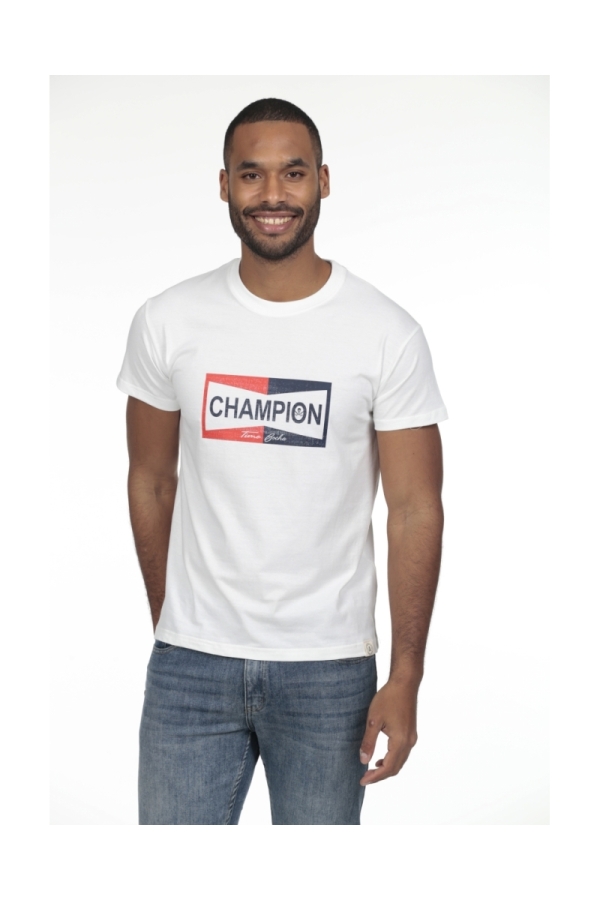 Pack 2  Camisetas Hombre The Time Of Bocha RV1PK.CM Blanco-Denim