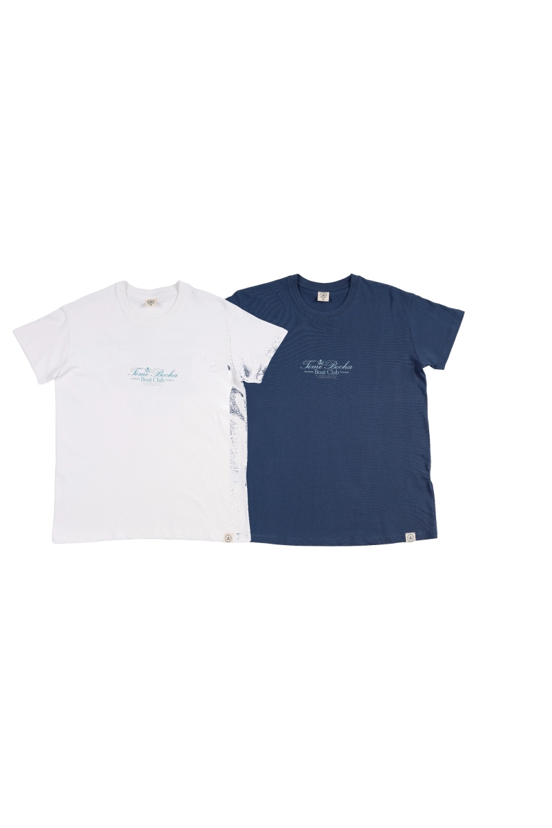 Pack 2  Camisetas Hombre The Time Of Bocha RV1PK.CM Blanco-Denim