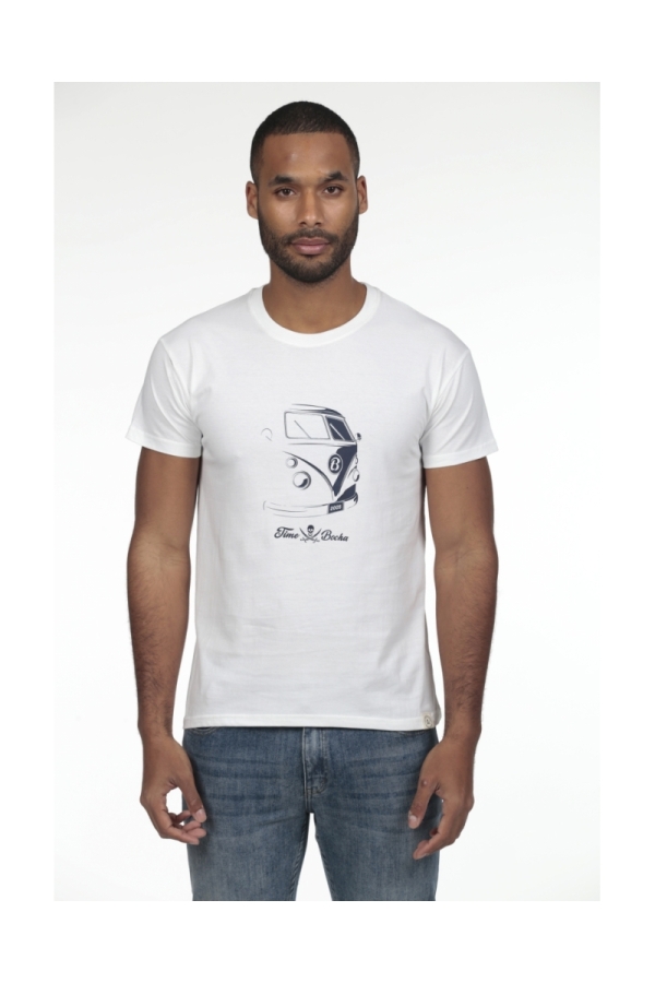 Pack 2  Camisetas Hombre The Time Of Bocha RV1PK.CM Blanco-Negro